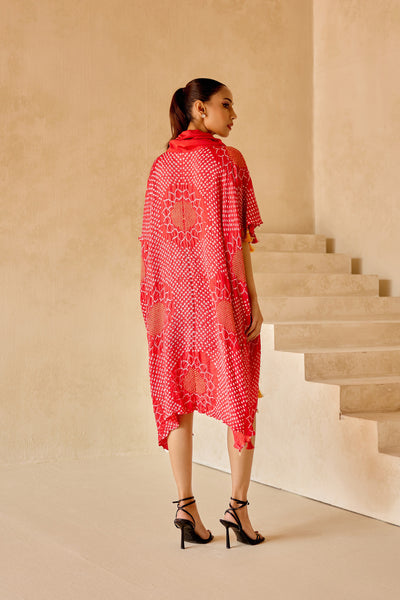 Twenty Nine Cowl Neck Overlap Cape indian designer wear online shopping melange singapore