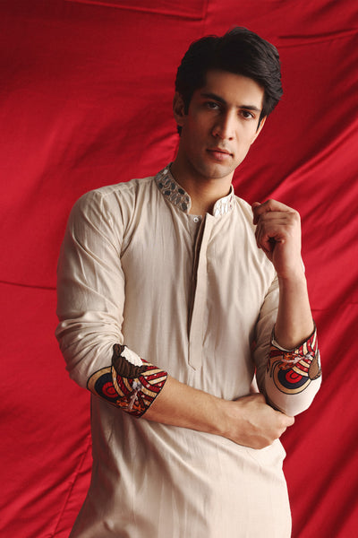 Twenty Nine Ivory Metamorphosis Kurta indian designer wear online shopping melange singapore