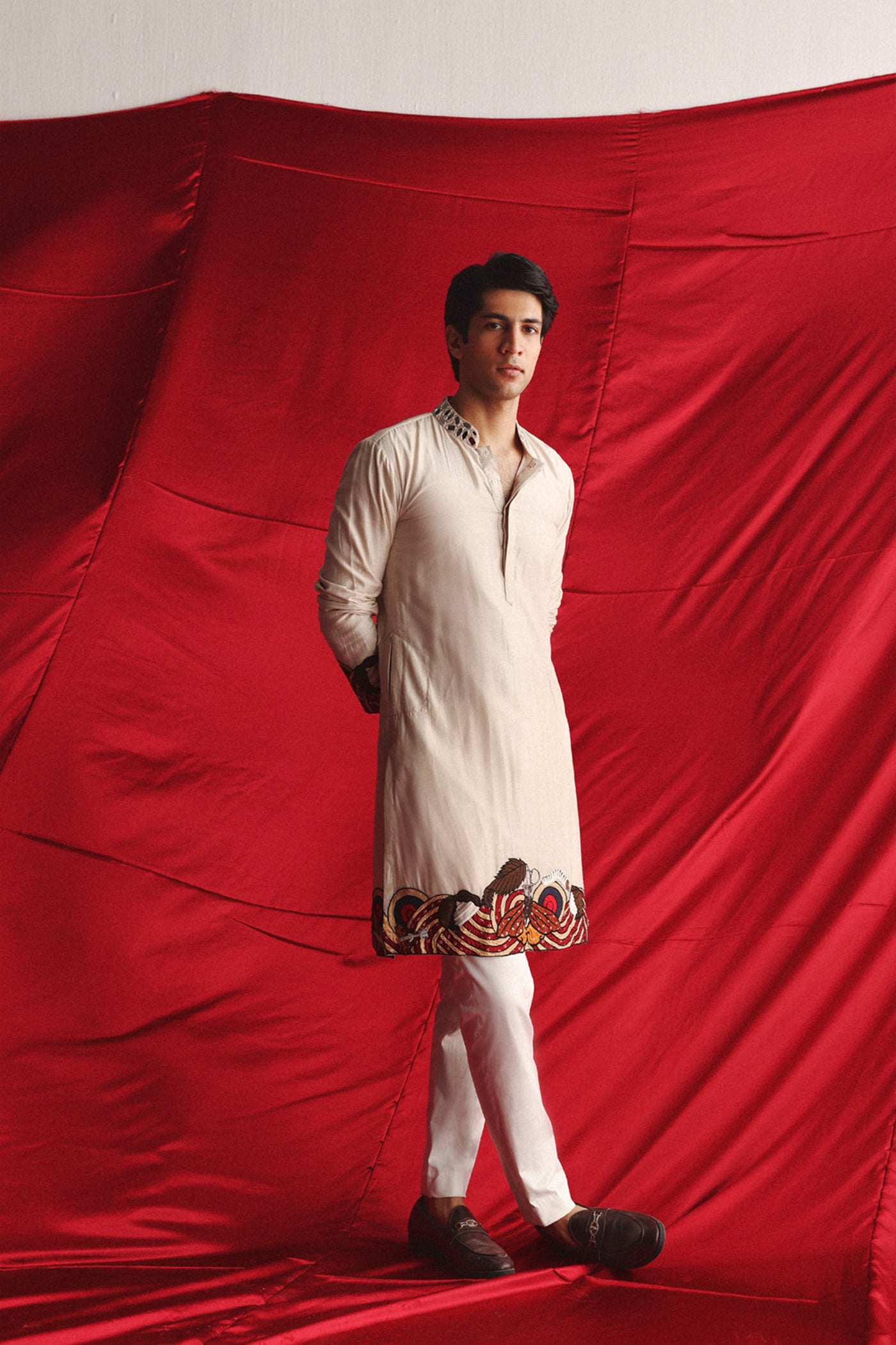 Twenty Nine Ivory Metamorphosis Kurta indian designer wear online shopping melange singapore