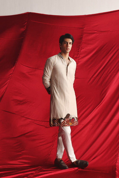 Twenty Nine Ivory Metamorphosis Kurta indian designer wear online shopping melange singapore