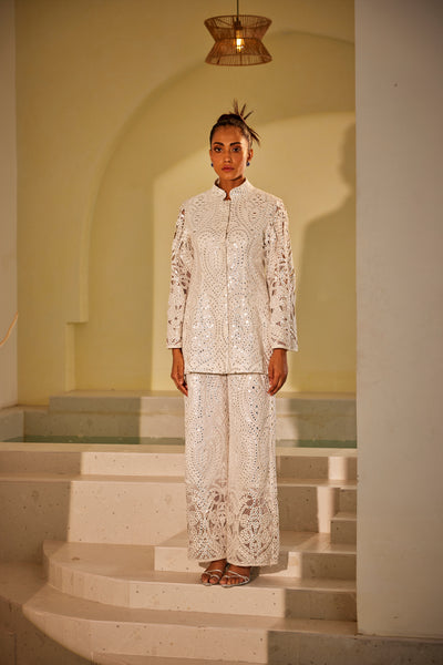 Twenty Nine Jaaliwork Straight Pants indian designer wear online shopping melange singapore