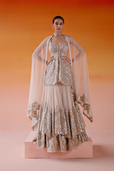 Twenty Nine Layered Lehenga Set indian designer wear online shopping melange singapore