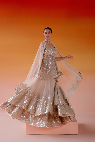 Twenty Nine Layered Lehenga Set indian designer wear online shopping melange singapore