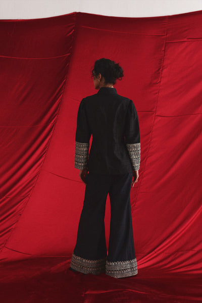 Twenty Nine Marodiwork Crop Jacket With Palazzos indian designer wear online shopping melange singapore
