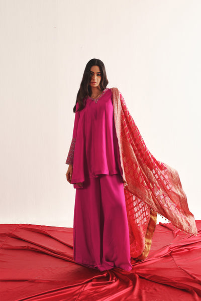 Twenty Nine Marodiwork Silk Kurta Set indian designer wear online shopping melange singapore
