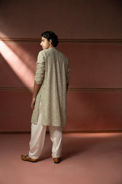 Twenty Nine Mint Green Chikankari Kurta Set indian designer wear online shopping melange singapore