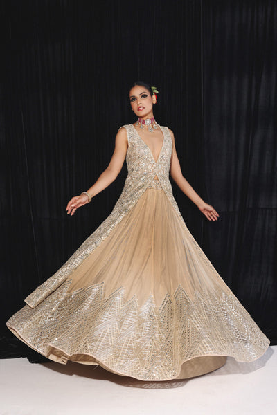 Twenty Nine Mirrorwork Jacket And Lehenga Set indian designer wear online shopping melange singapore