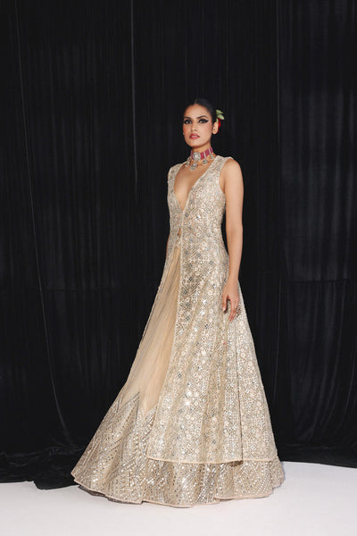 Twenty Nine Mirrorwork Jacket And Lehenga Set indian designer wear online shopping melange singapore