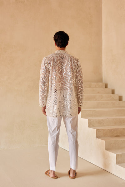 Twenty Nine Mirrorwork Kurta Shirt With Straight Pants indian designer wear online shopping melange singapore