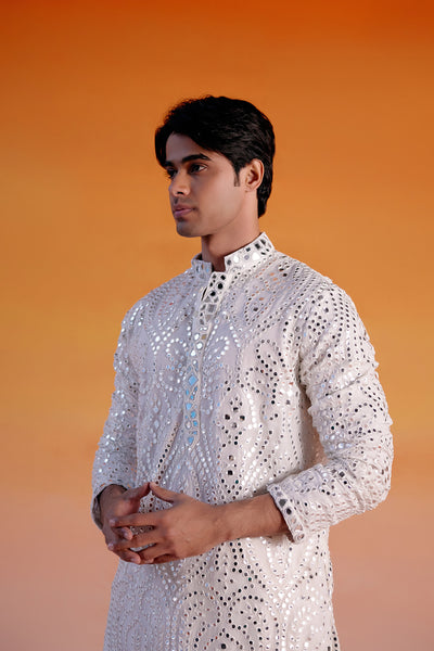 Twenty Nine Mirrorwork Kurta With Salwar indian designer wear online shopping melange singapore