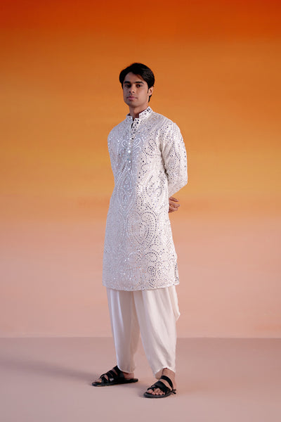 Twenty Nine Mirrorwork Kurta With Salwar indian designer wear online shopping melange singapore