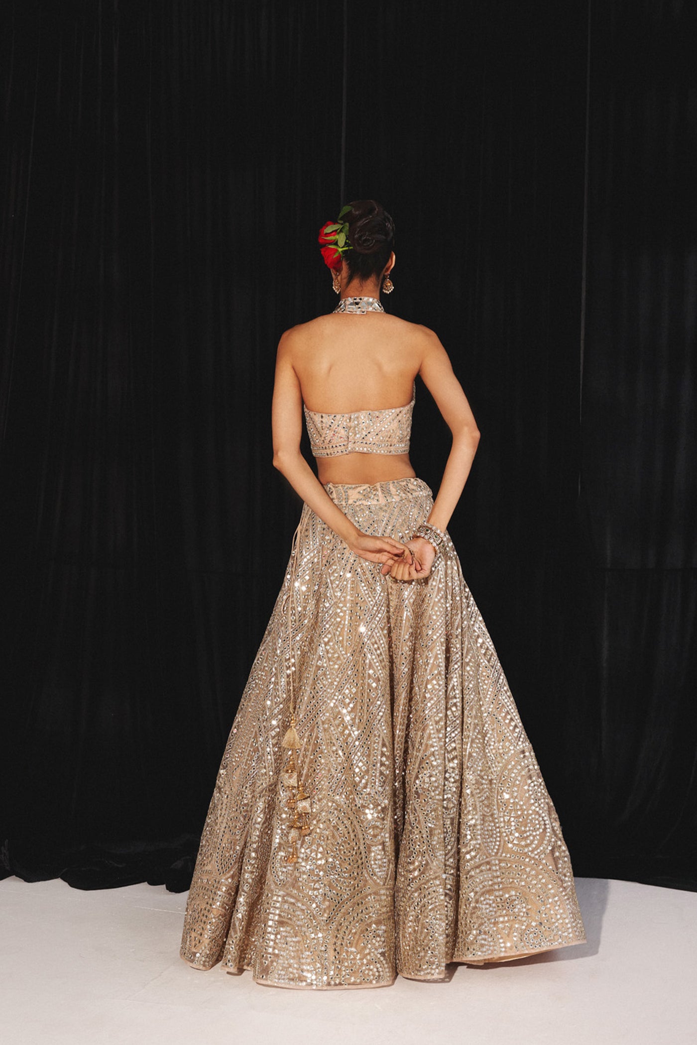 Twenty Nine Mirrorwork Lehenga Set  indian designer wear online shopping melange singapore
