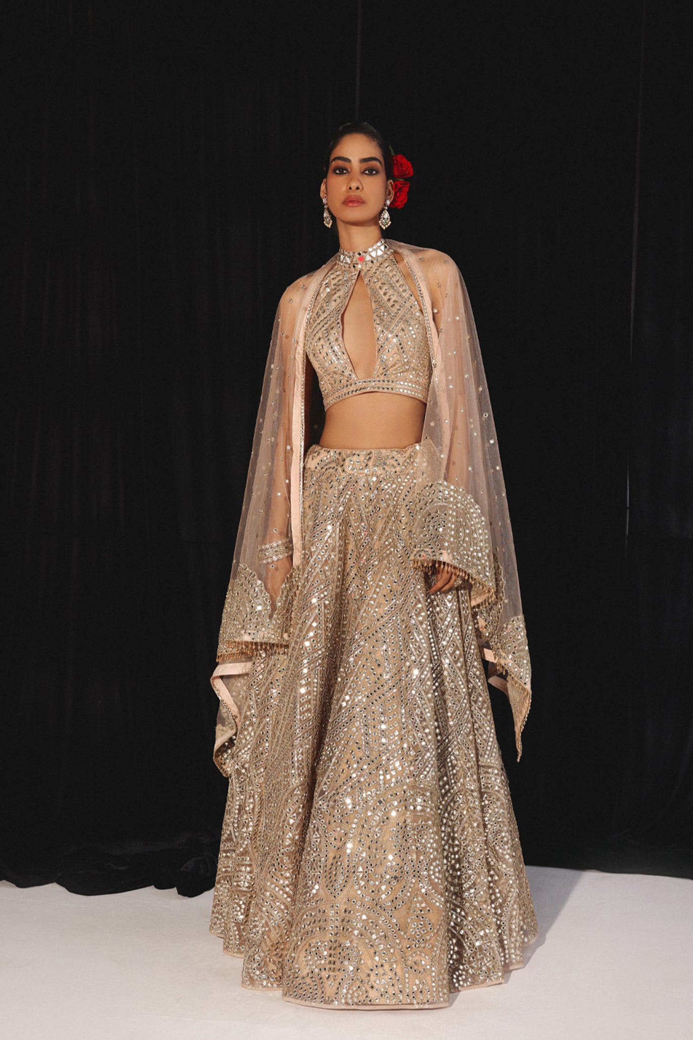 Twenty Nine Mirrorwork Lehenga Set  indian designer wear online shopping melange singapore
