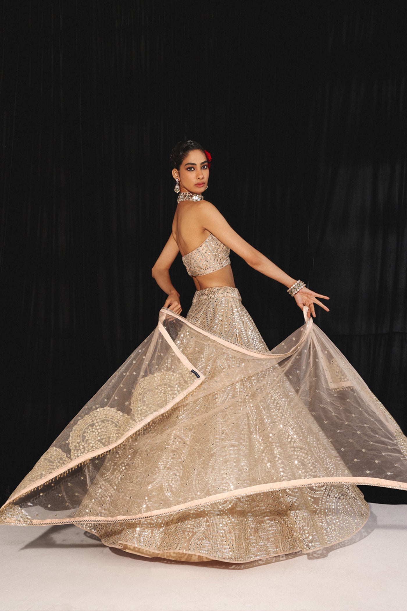 Twenty Nine Mirrorwork Lehenga Set  indian designer wear online shopping melange singapore
