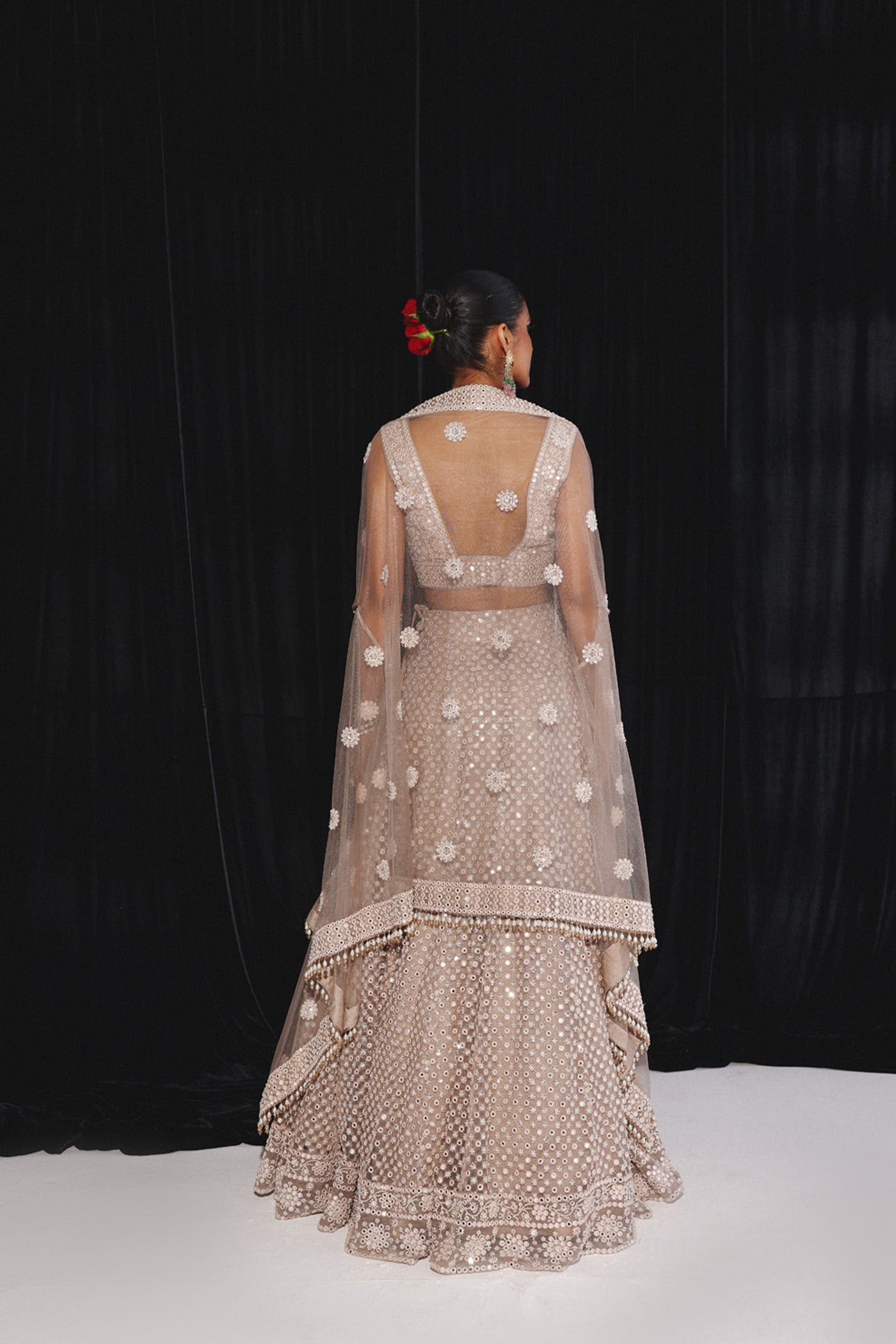 Twenty Nine Mirrorwork and Beadwork Lehenga Set indian designer wear online shopping melange singapore