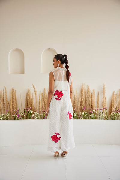 Twenty Nine Organza Mirrorwork Pallazos indian designer wear online shopping melange singapore
