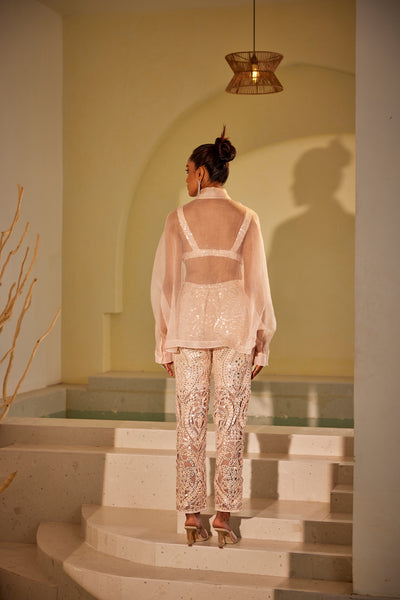 Twenty Nine Organza Shirt indian designer wear online shopping melange singapore