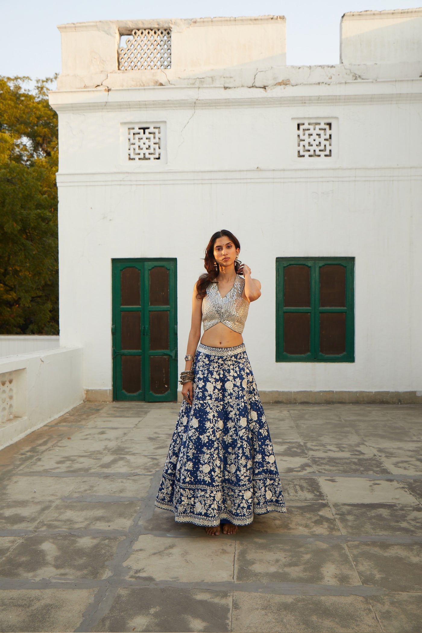Twenty Nine Parsi Gaara Bandhani Lehanga indian designer wear online shopping melange singapore