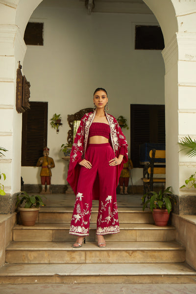 Twenty Nine Parsi Gaara Bucket Cape indian designer wear online shopping melange singapore