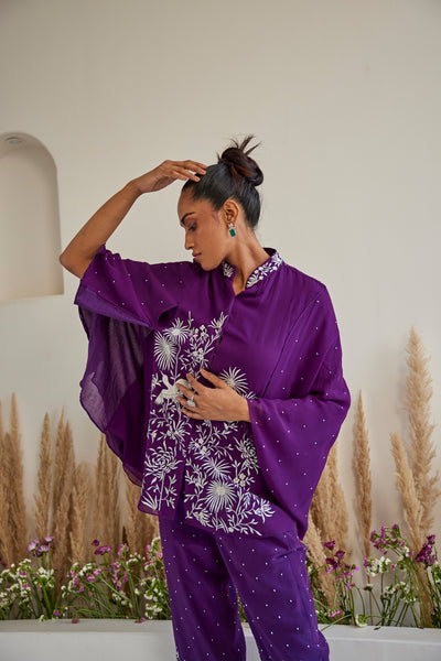 Twenty Nine Parsi Gaara Cape Jacket indian designer wear online shopping melange singapore