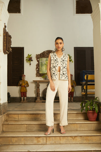 Twenty Nine Parsi Gaara Gilet indian designer wear online shopping melange singapore