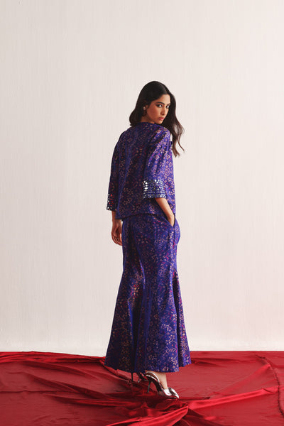 Twenty Nine Purple Patola Blazer Set indian designer wear online shopping melange singapore
