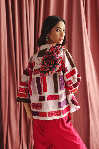 Twenty Nine Recycled Crop Jacket indian designer wear online shopping melange singapore