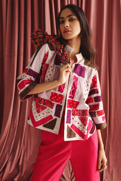 Twenty Nine Recycled Crop Jacket indian designer wear online shopping melange singapore