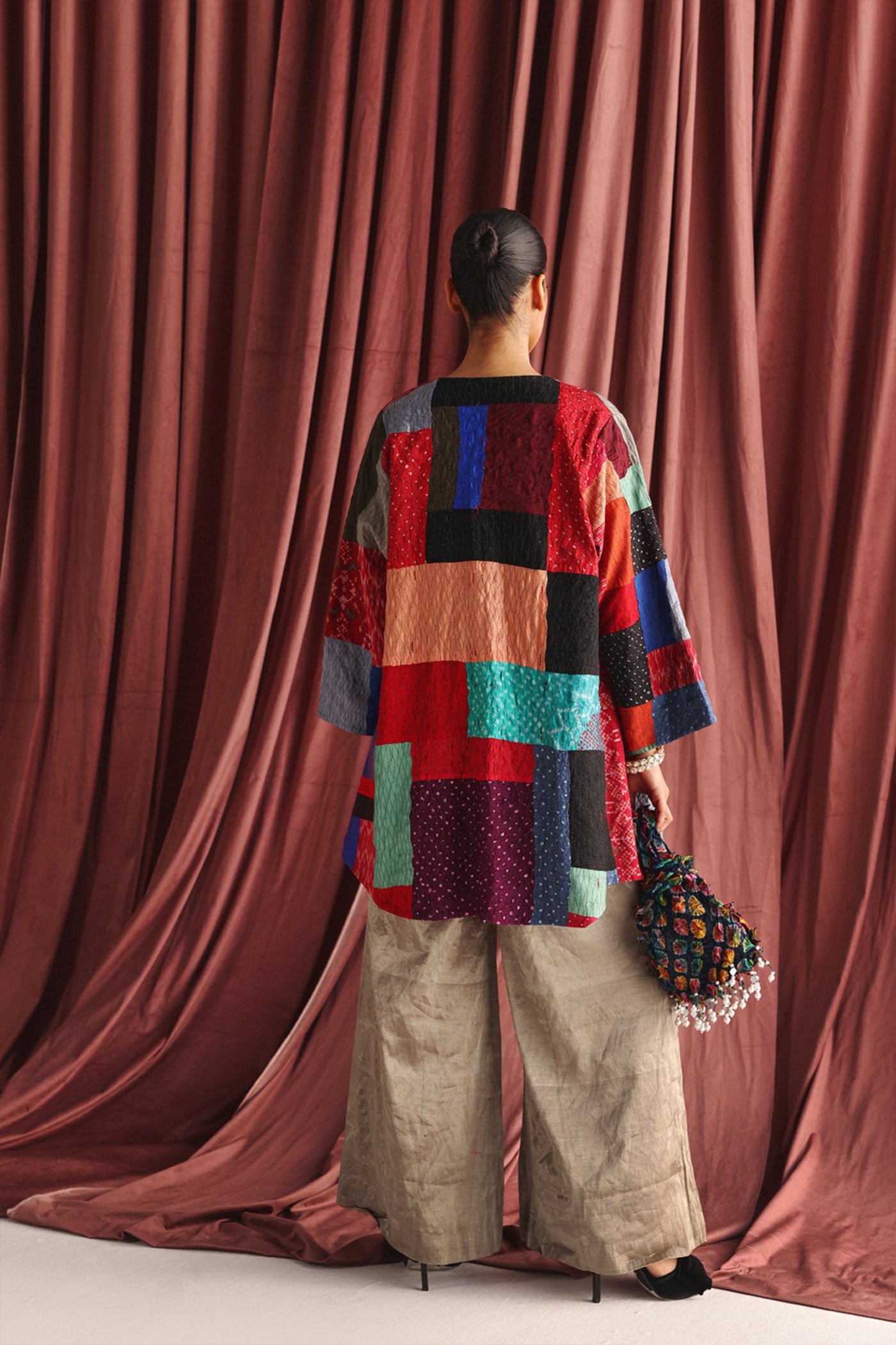 Twenty Nine Recycled Long Jacket indian designer wear online shopping melange singapore
