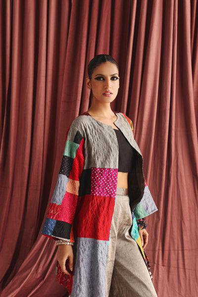 Twenty Nine Recycled Long Jacket indian designer wear online shopping melange singapore