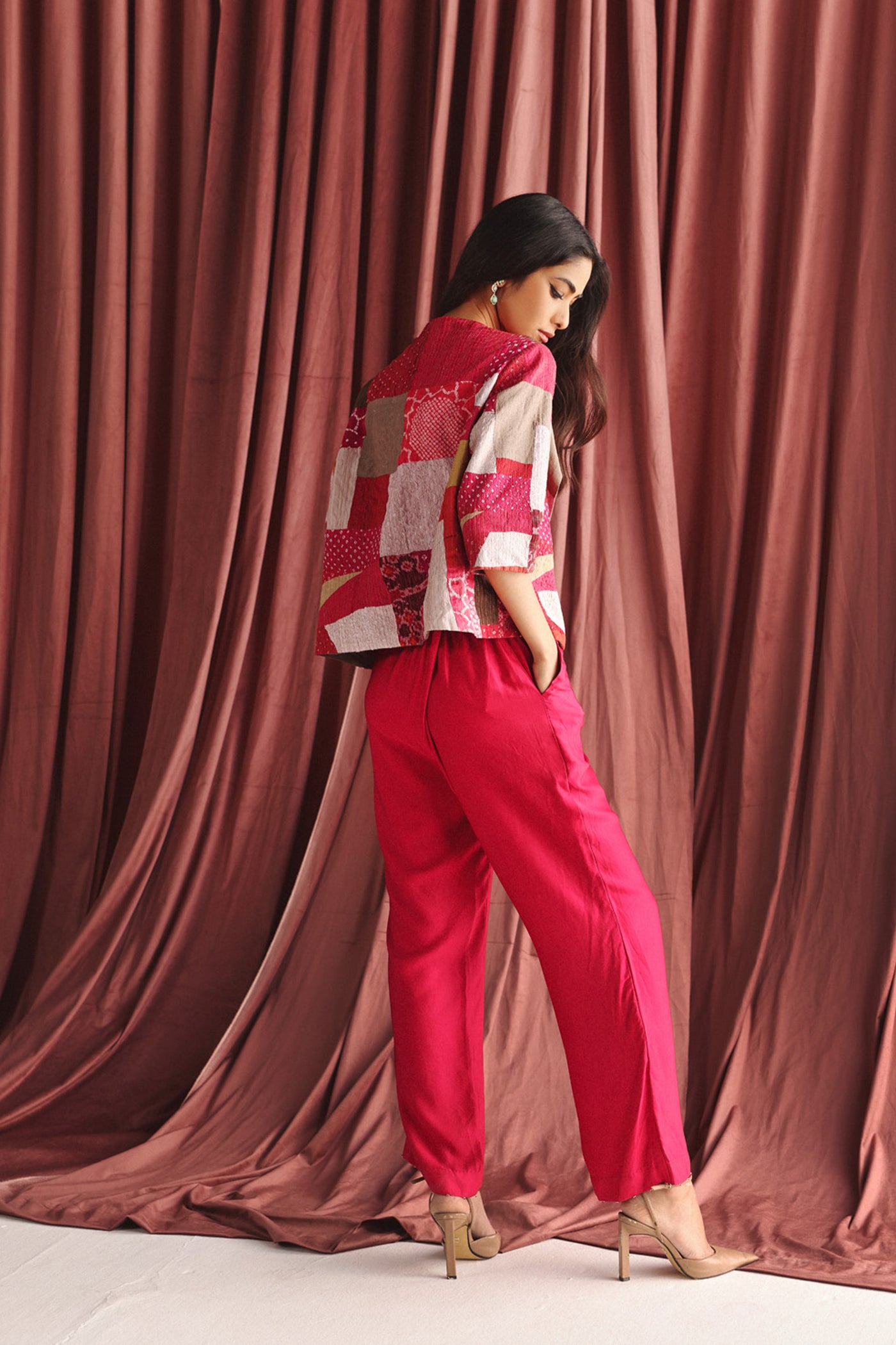 Twenty Nine Recycled Short Jacket indian designer wear online shopping melange singapore
