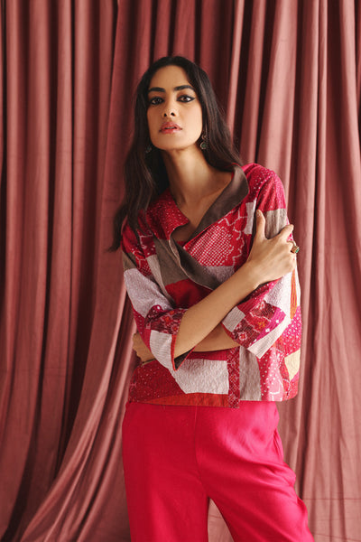 Twenty Nine Recycled Short Jacket indian designer wear online shopping melange singapore

