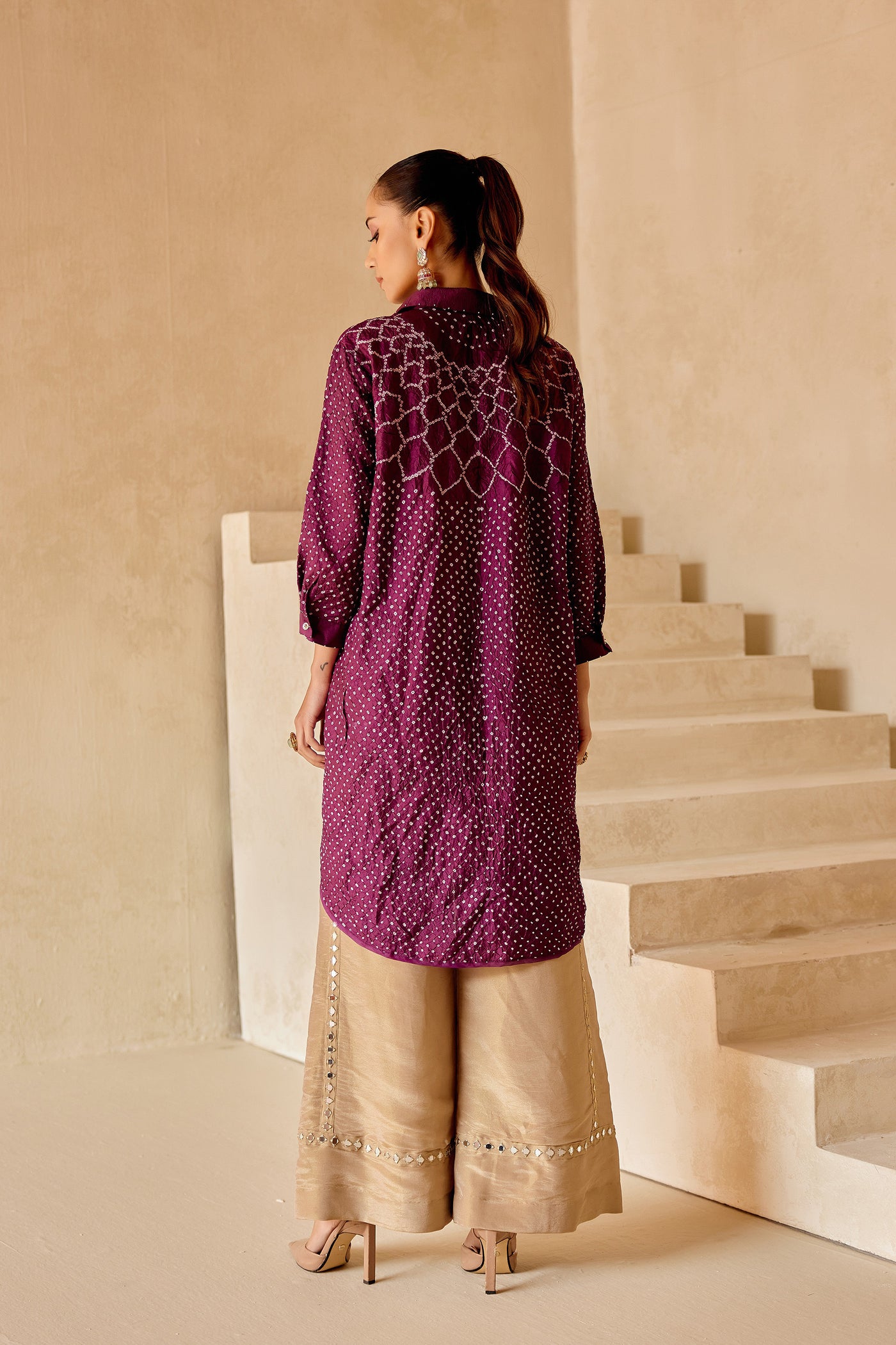 Twenty Nine Tissue Embellished Flared Pants indian designer wear online shopping melange singapore