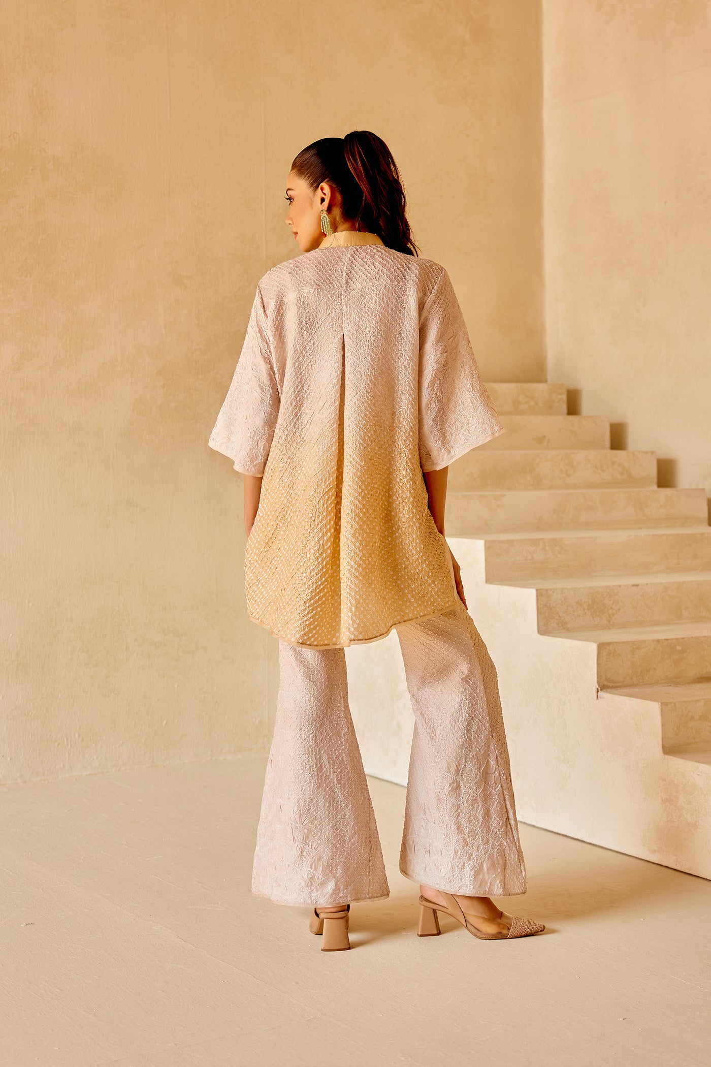 Twenty Nine Tulip Pants Beige indian designer wear online shopping melange singapore