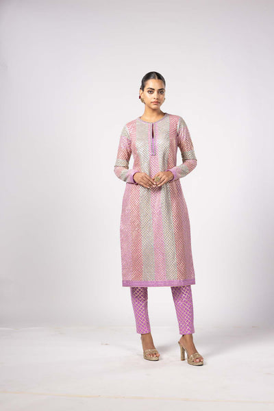 V Vani Vats Aqua Kurta Set indian designer wear online shopping melange singapore 