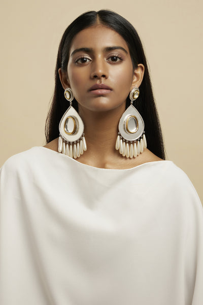 Valliyan Polki Drop Chandelier Earring indian designer wear online shopping melange singapore