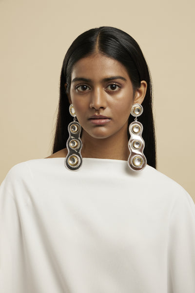Valliyan Polki Edemame Earring indian designer wear online shopping melange singapore