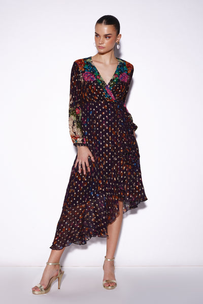 Verb Maisy Wrap Dress indian designer wear online shopping melange singapore