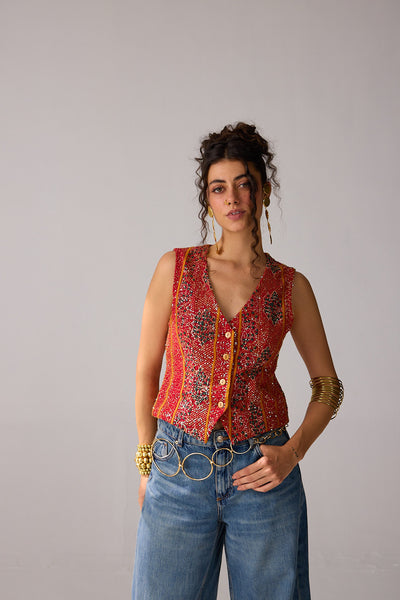 Verb Uma Vest indian designer wear online shopping melange singapore