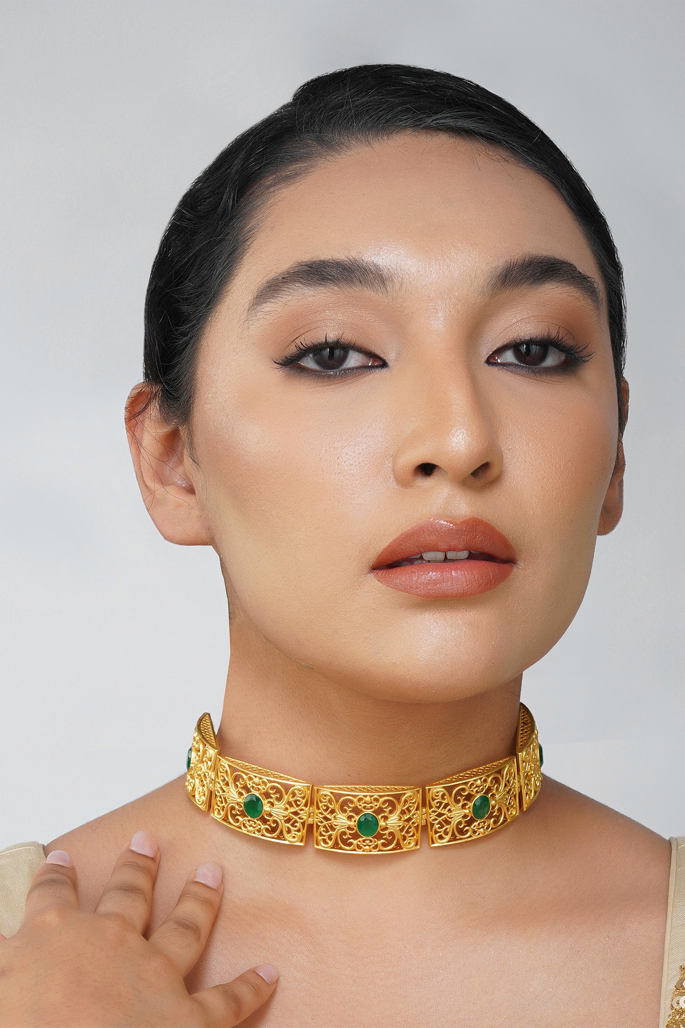 Zariin Ancient Aura Choker Necklace indian designer wear online shopping melange singapore