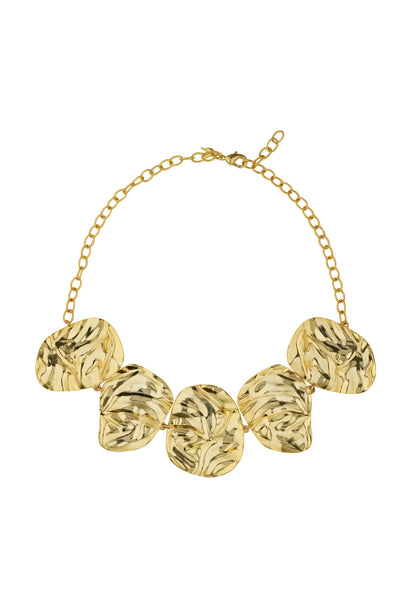 Zariin Bold N Sassy Gold Crush Necklace indian designer wear online shopping melange singapore