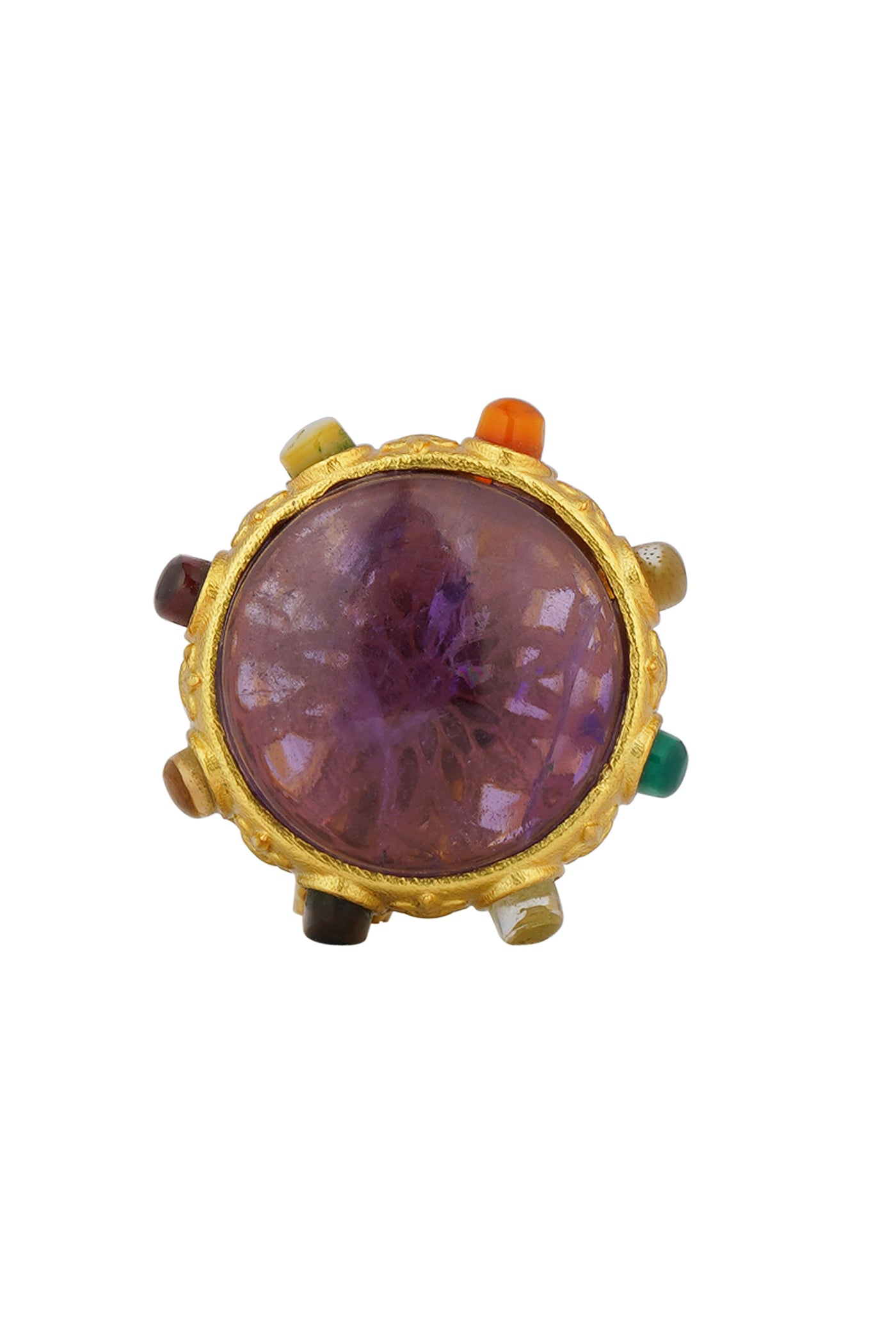 Zariin Colour Code Navratna Ring jewellery indian designer wear online shopping melange singapore