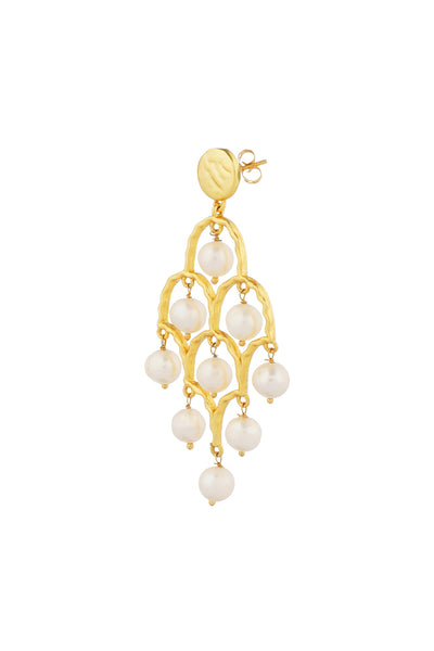 Zariin Dancing Queen Pearl Earrings indian designer wear online shopping melange singapore 