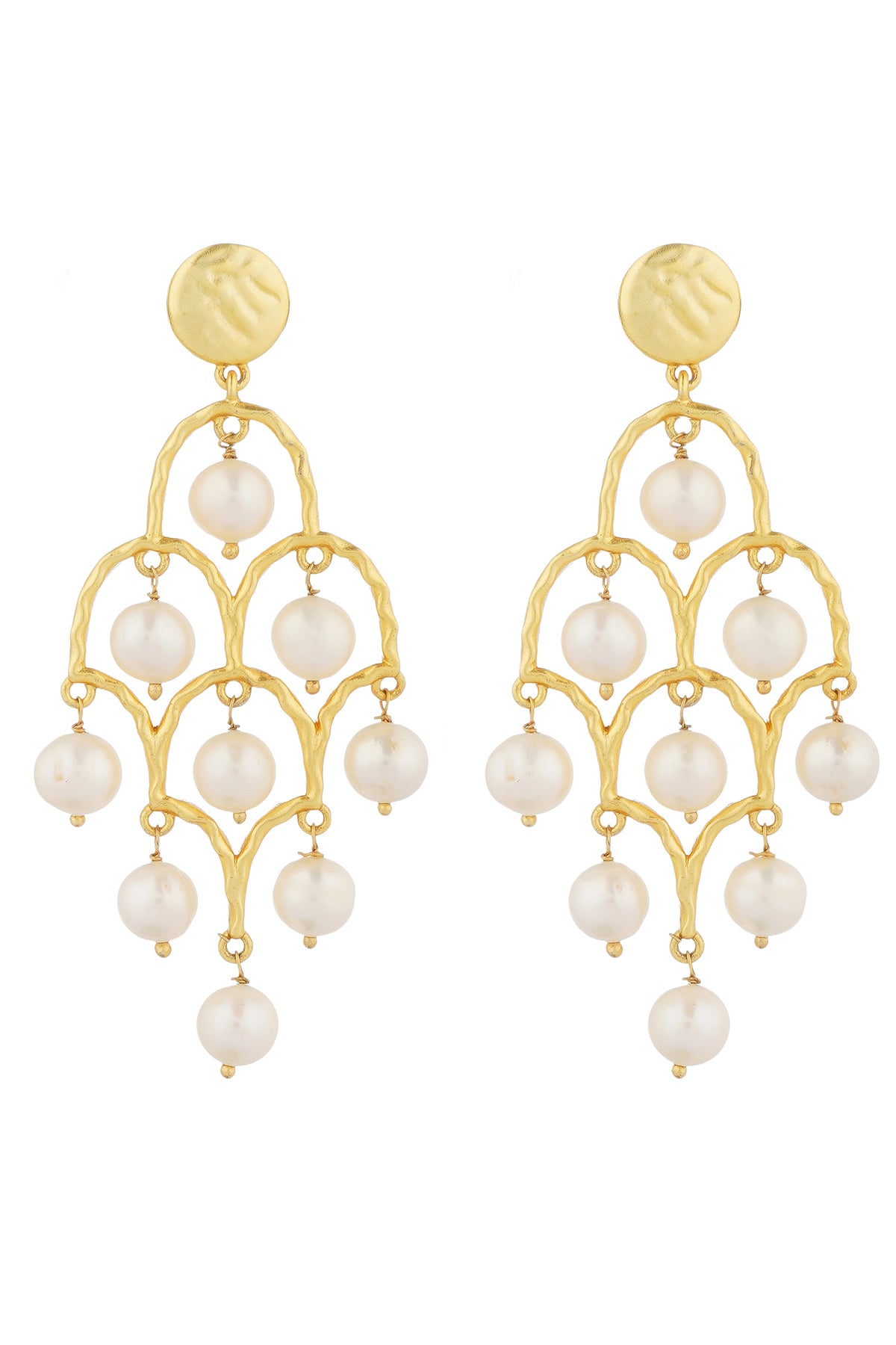 Zariin Dancing Queen Pearl Earrings indian designer wear online shopping melange singapore 