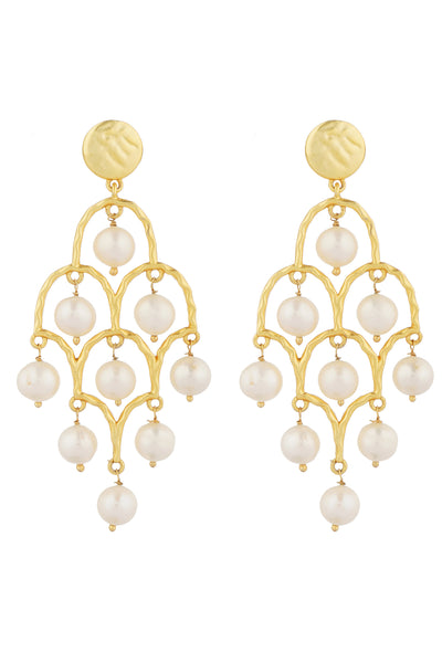 Zariin Dancing Queen Pearl Earrings indian designer wear online shopping melange singapore 