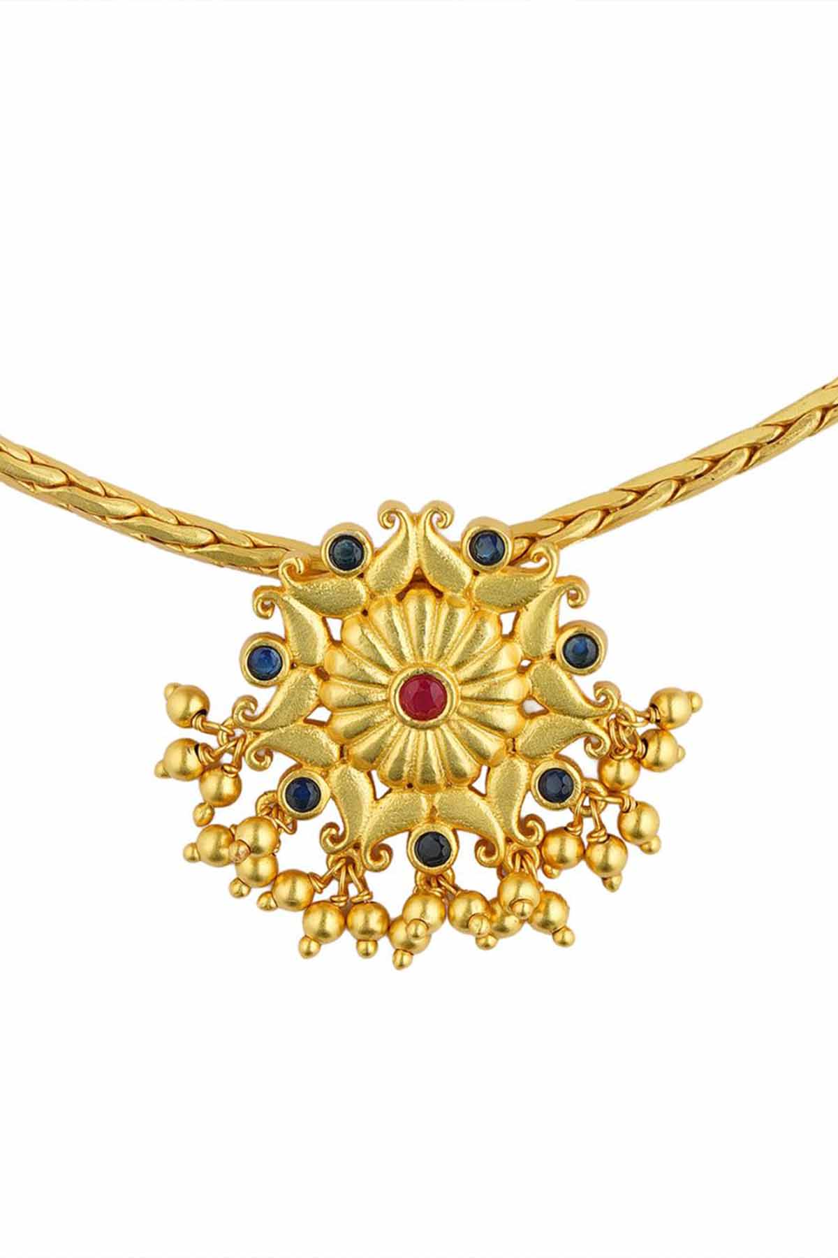 Zariin Floral Wonder Pendant Necklace indian designer wear online shopping melange singapore 