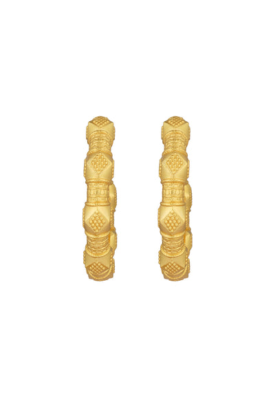 Zariin Glory of the East Chunky Hoop Earrings indian designer wear online shopping melange singapore