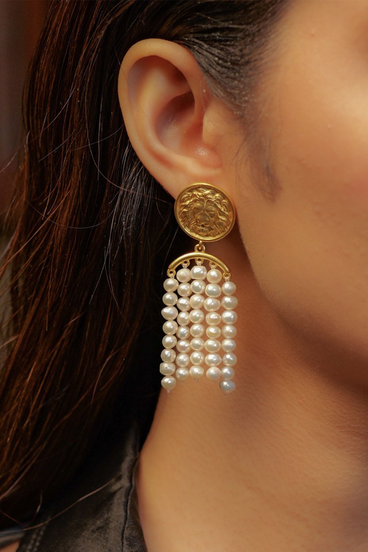 Zariin Grit and Grace Pearl Earrings indian designer wear online shopping melange singapore 