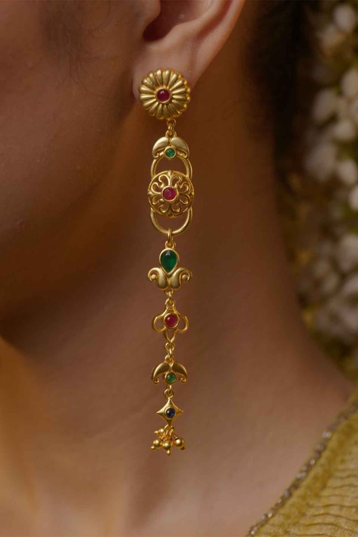 Zariin Gulbahaar Statement Earrings indian designer wear online shopping melange singapore 
