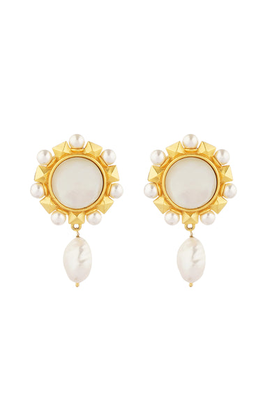 Zariin It's a Pearl World Earrings indian designer wear online shopping melange singapore 
